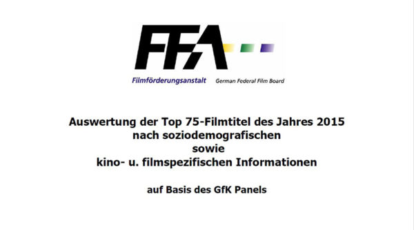 Auswertung der Top 75-Filmtitel des Jahres 2015