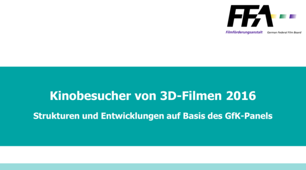 FFA: Immer mehr Kinobesucher von 3D-Filmen