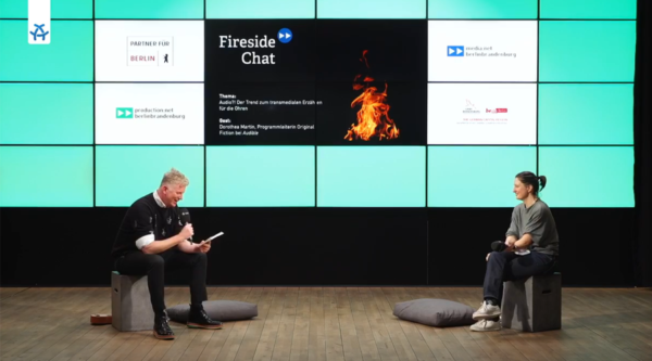 media:net Fireside Chat: Audio?! Der Trend zum transmedialen Erzählen für die Ohren