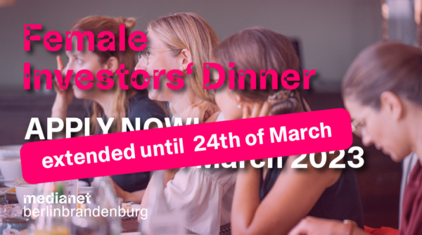 Call for applications for the FEMALE INVESTORS’ DINNER