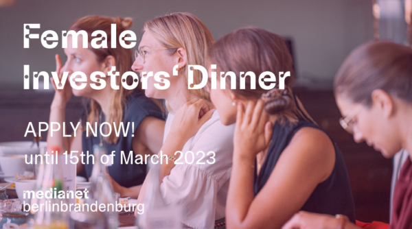 Call for applications for the FEMALE INVESTORS’ DINNER
