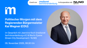 Politischer Morgen mit dem Regierenden Bürgermeister Kai Wegner (CDU)